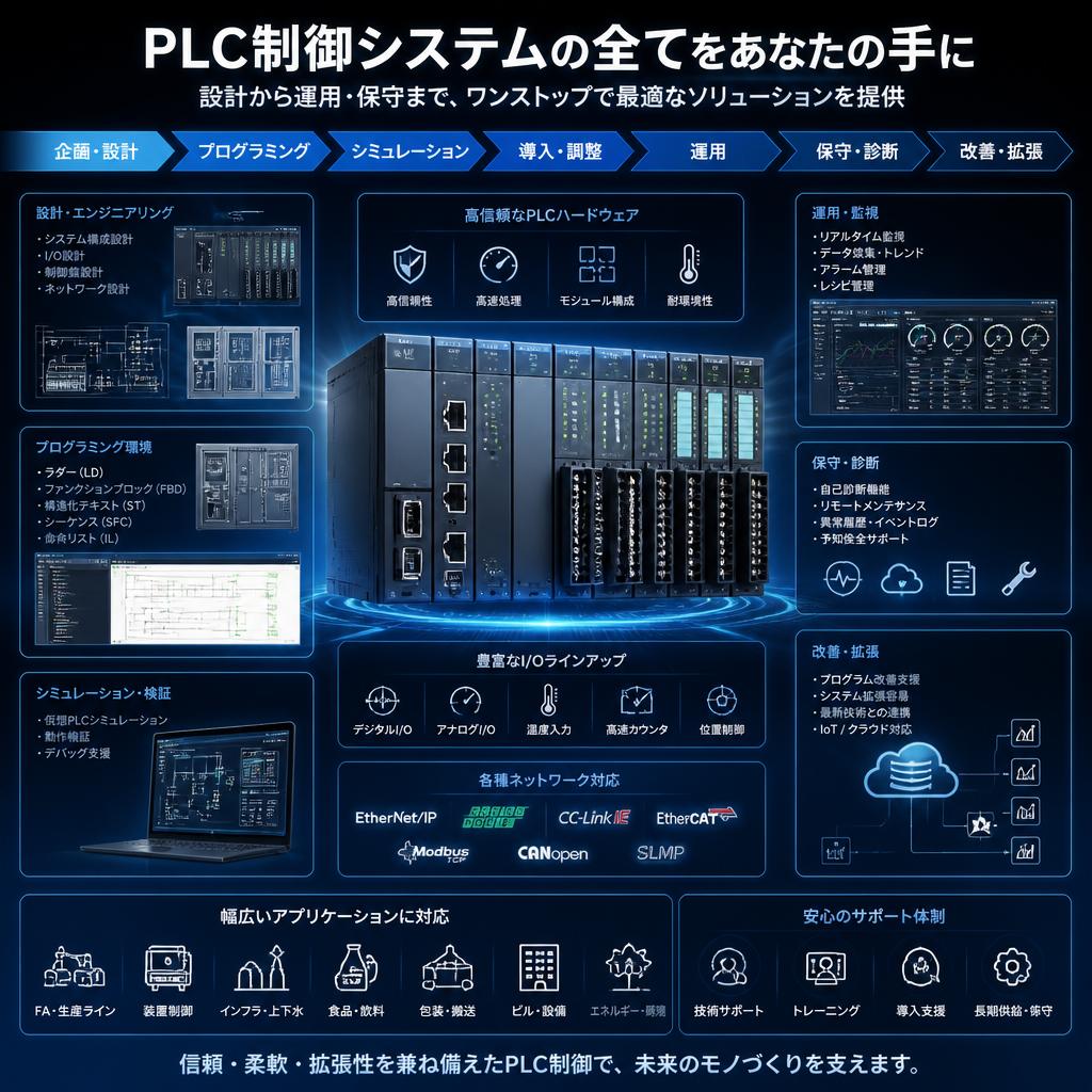 PLC制御システムの全てをあなたの手に