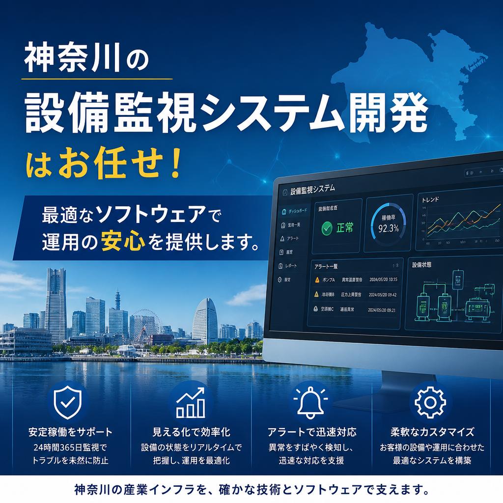 神奈川の設備監視システム開発はお任せ！最適なソフトウェアで運用の安心を提供します。