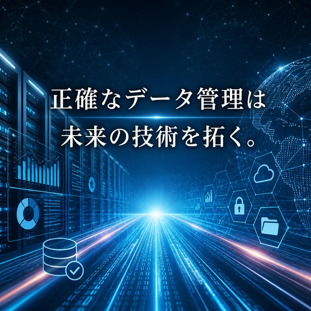正確なデータ管理は未来の技術を拓く。