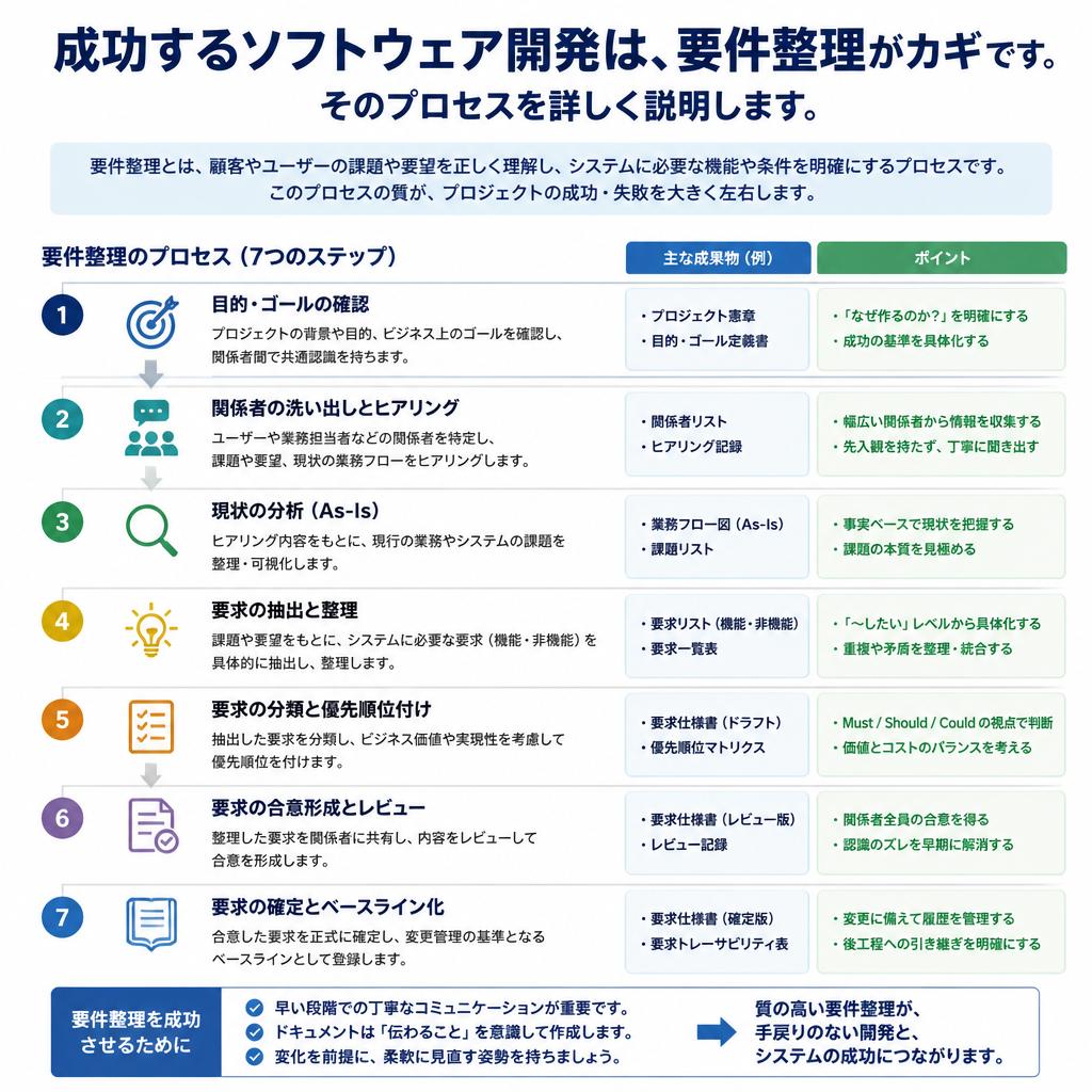 要件整理から始まる開発の流れ