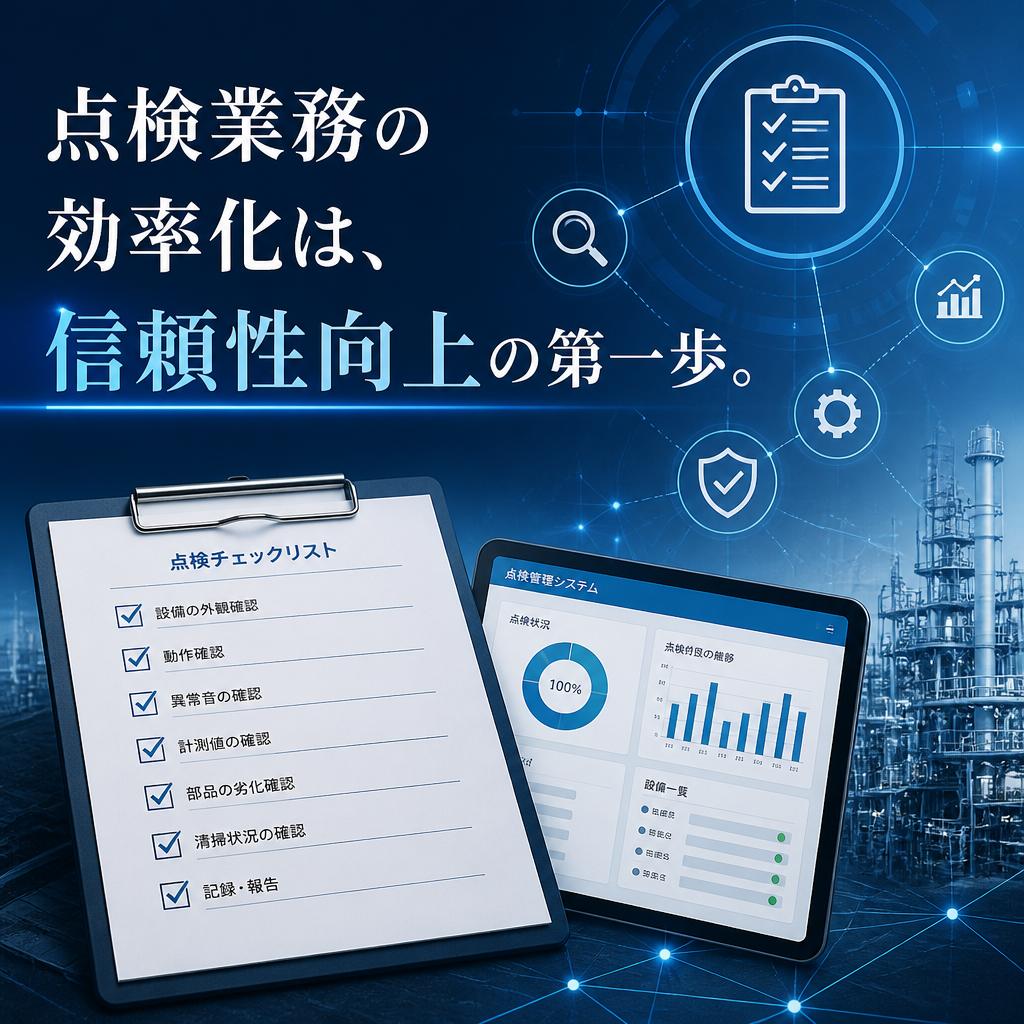 点検業務の効率化は、信頼性向上の第一歩。
