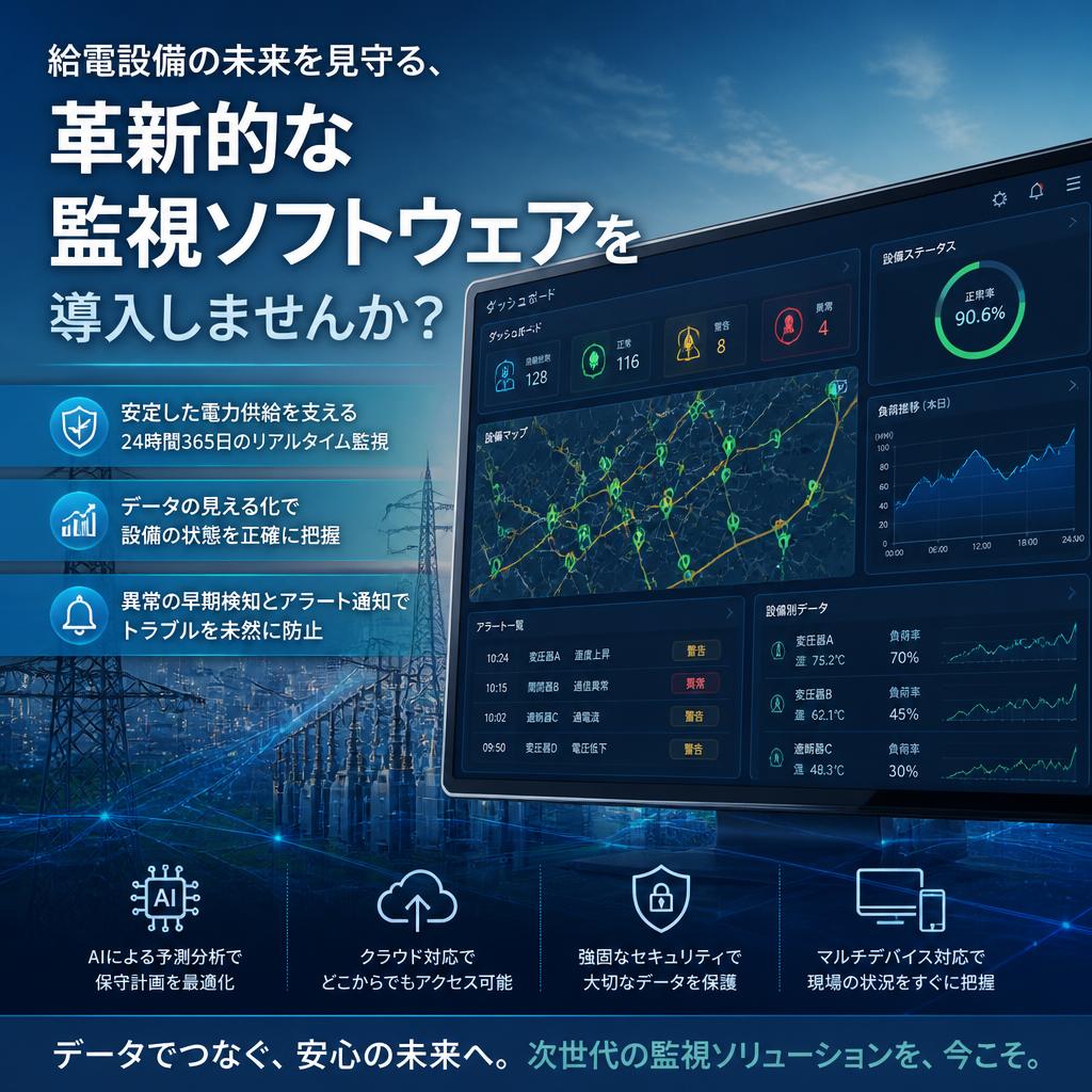 給電設備の未来を見守る、革新的な監視ソフトウェアを導入しませんか？