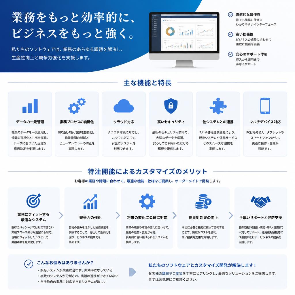 ソフトウェアの特長