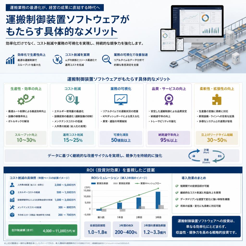 運搬制御装置ソフトウェアがもたらすメリット