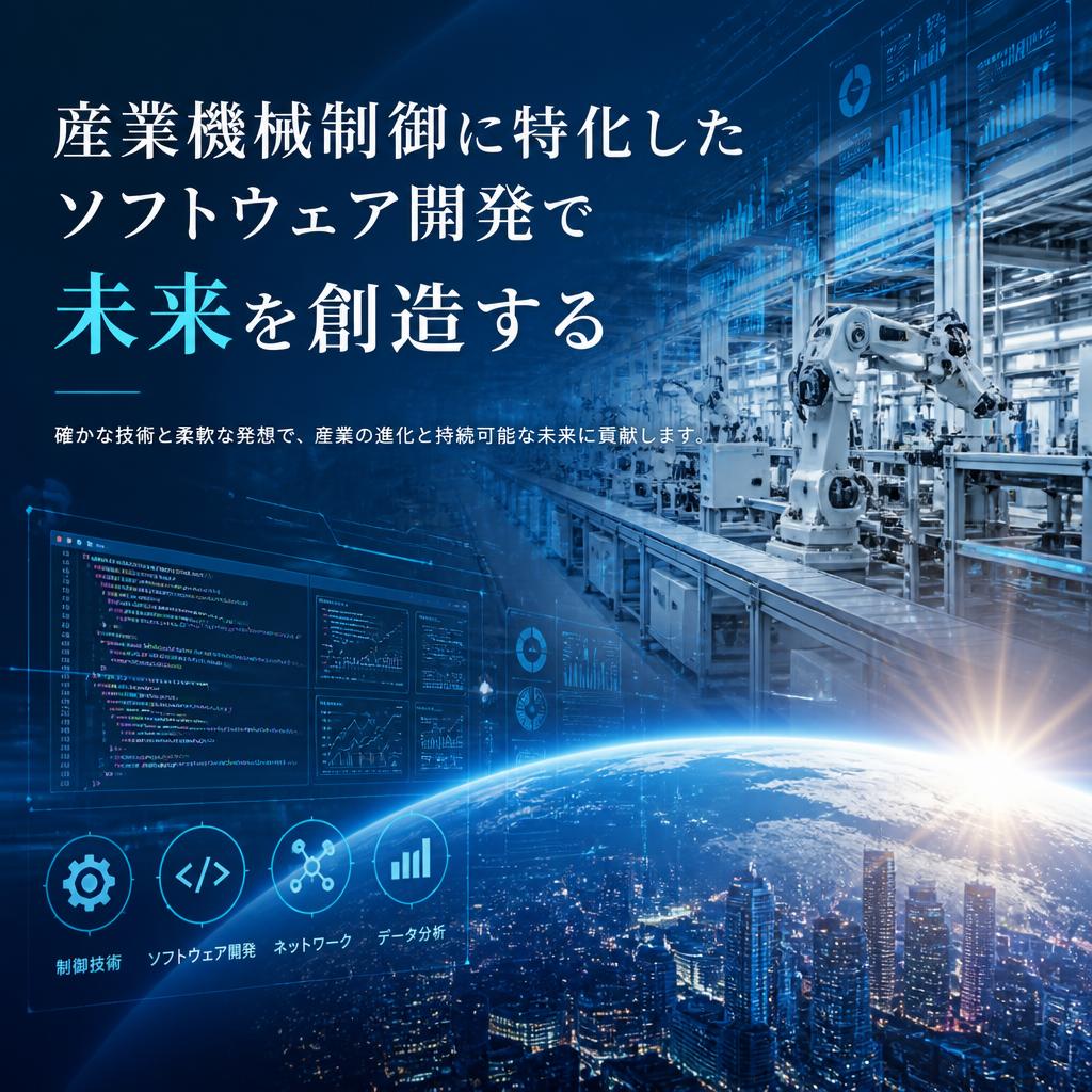 産業機械制御に特化したソフトウェア開発で未来を創造する