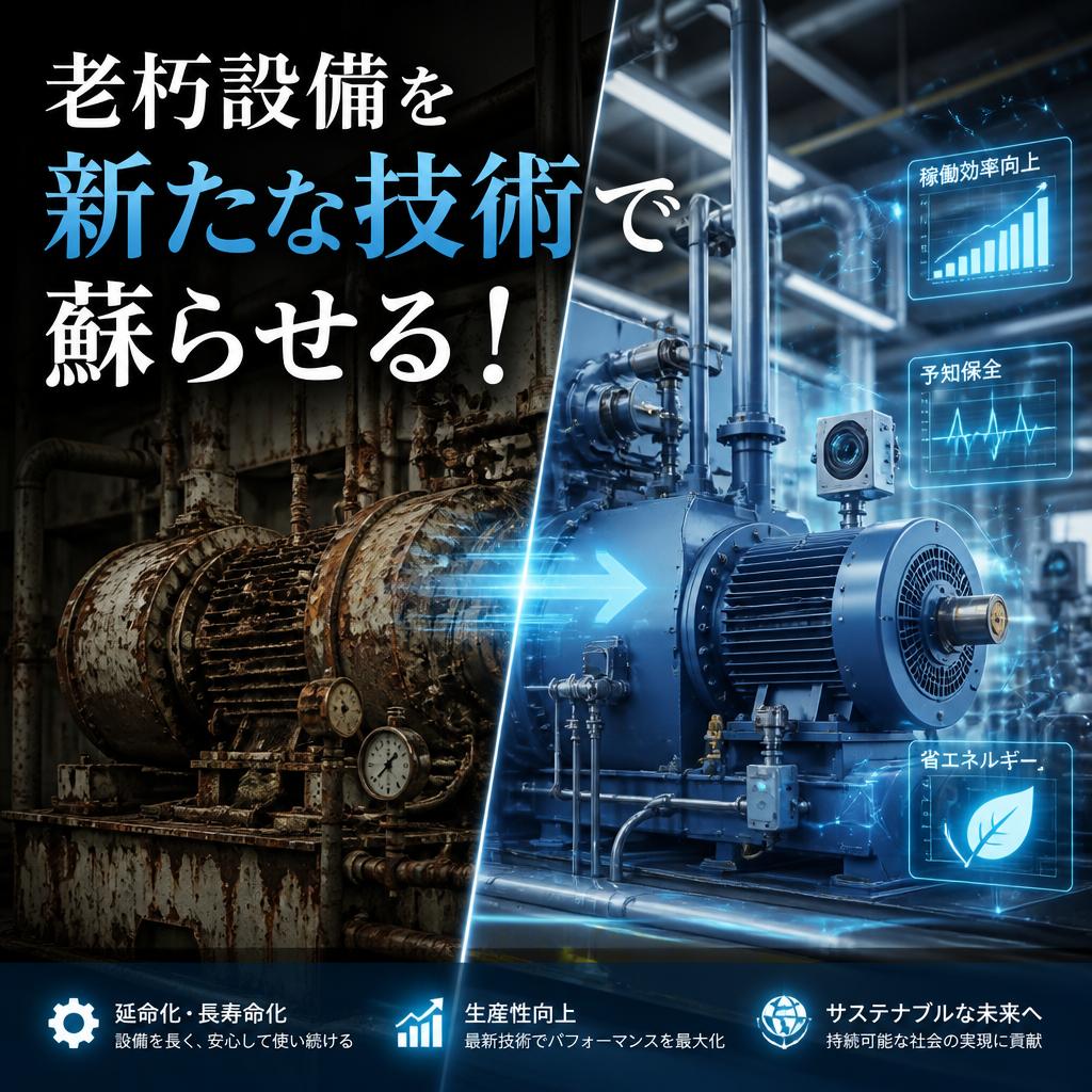 老朽設備を新たな技術で蘇らせる！