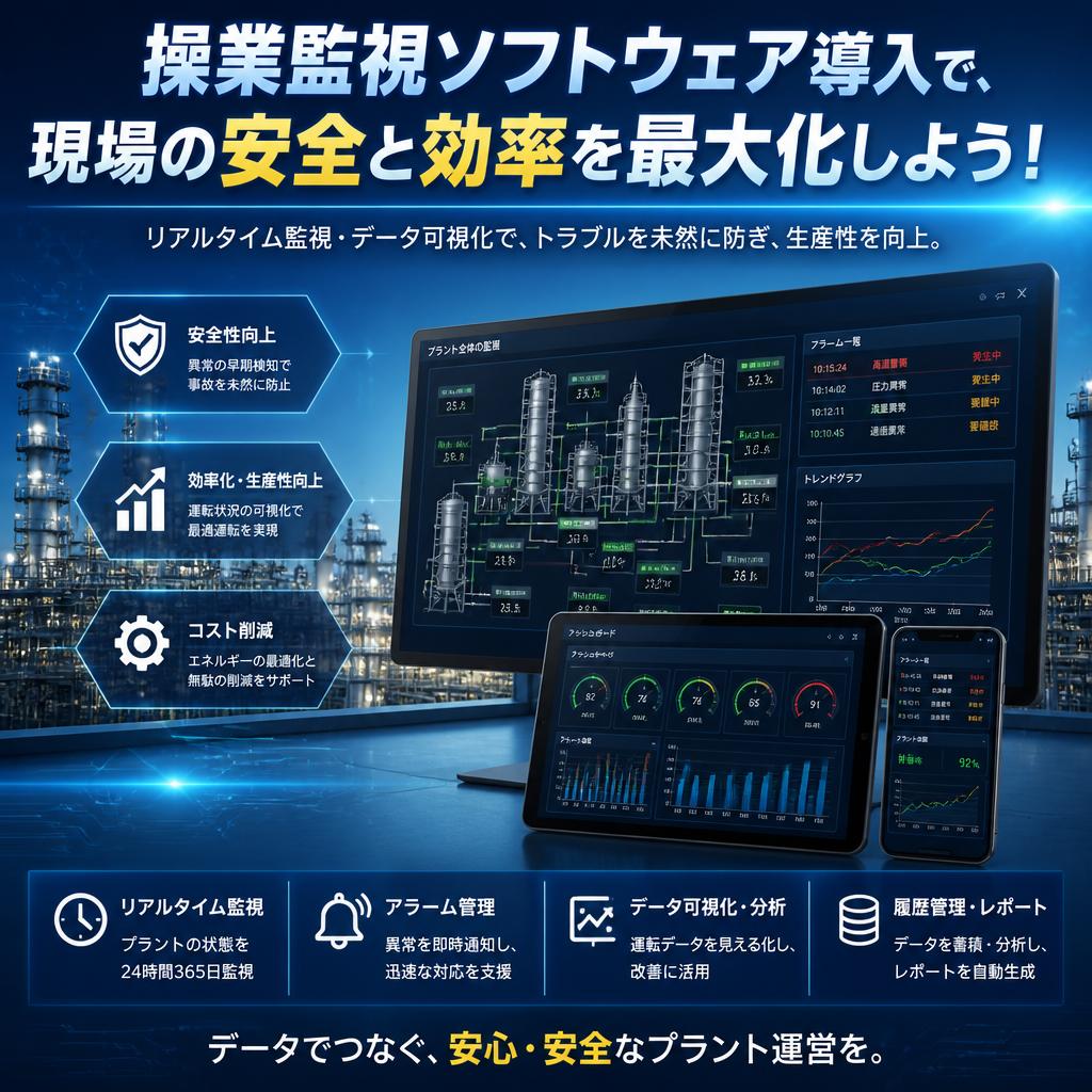 操業監視ソフトウェア導入で、現場の安全と効率を最大化しよう！