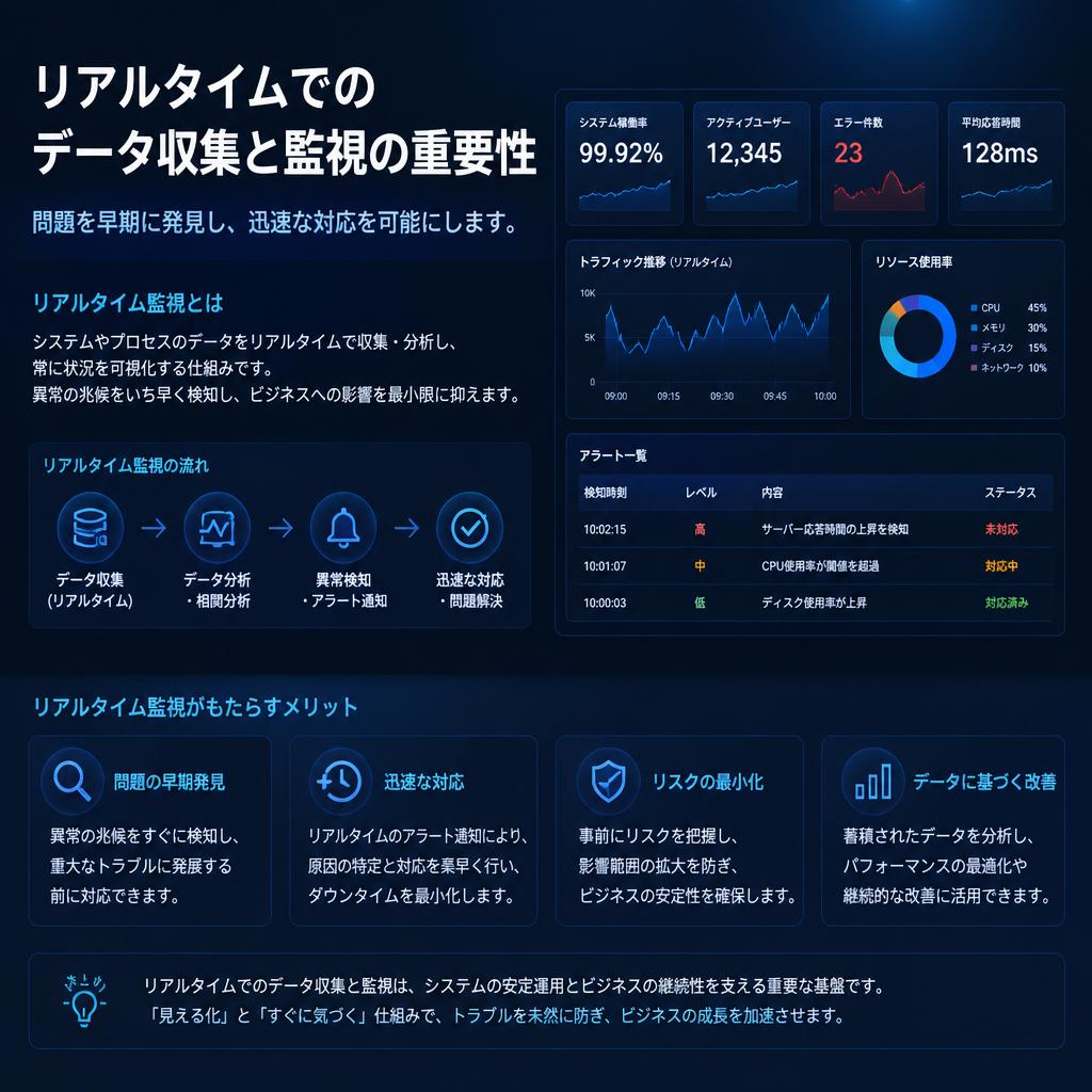 リアルタイム監視で生産性向上