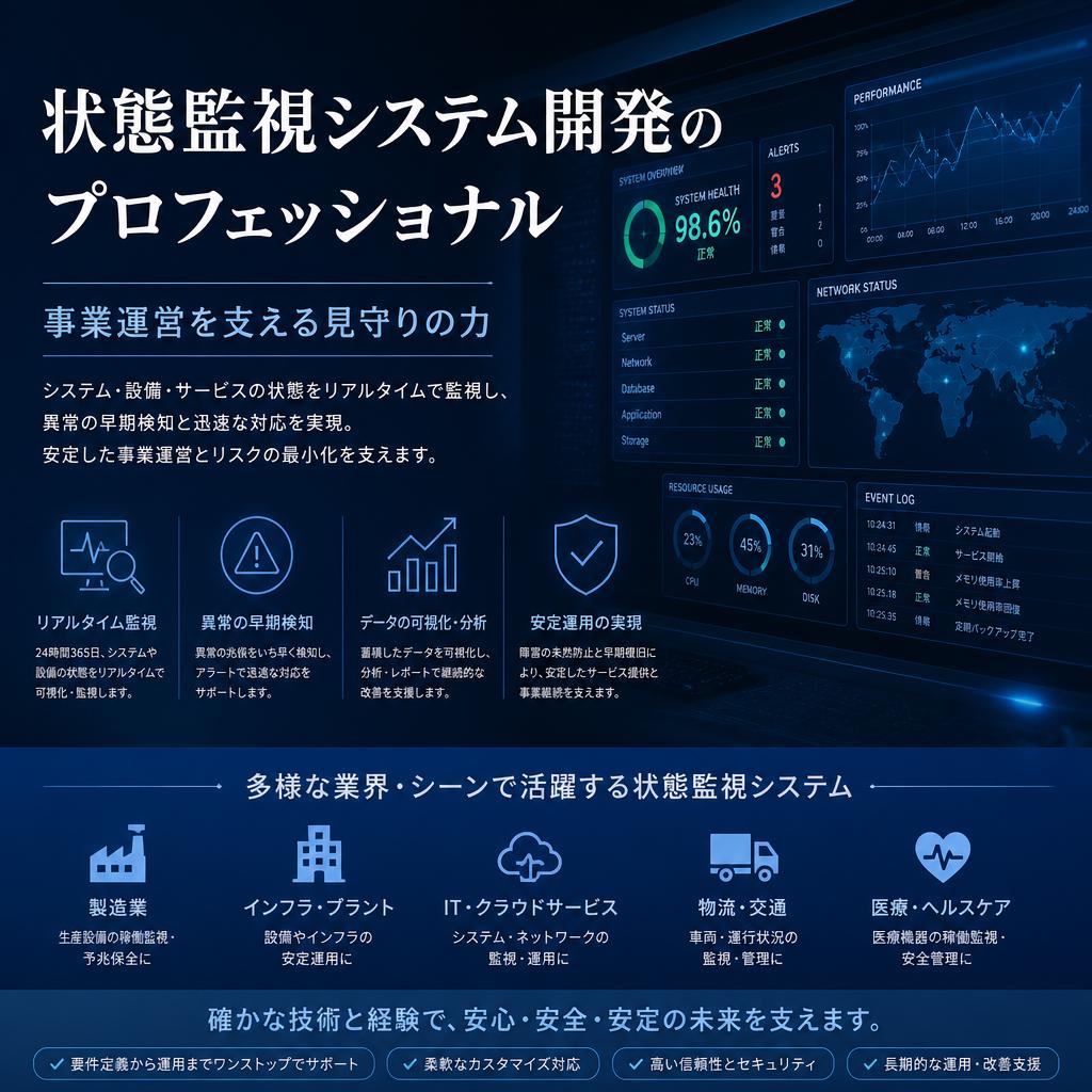 状態監視システム開発のプロフェッショナル<br>事業運営を支える見守りの力