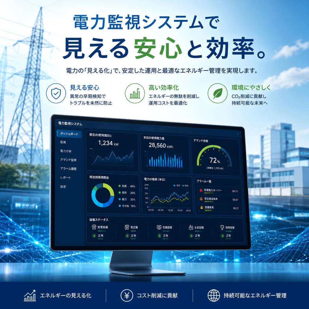 電力監視システムで見える安心と効率。