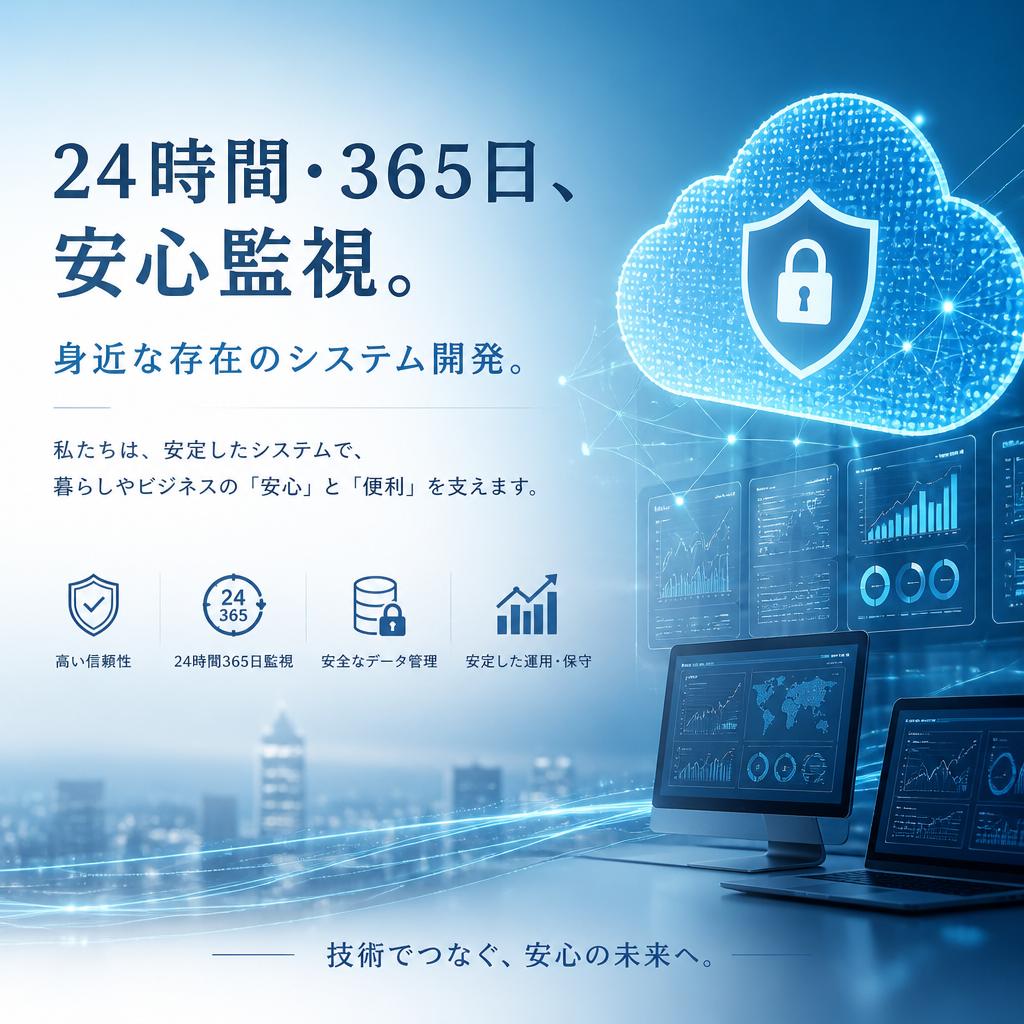 24時間・365日、安心監視。身近な存在のシステム開発。