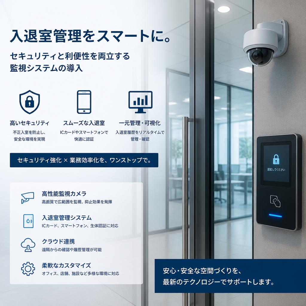入退室管理をスマートに。セキュリティと利便性を両立する監視システムの導入