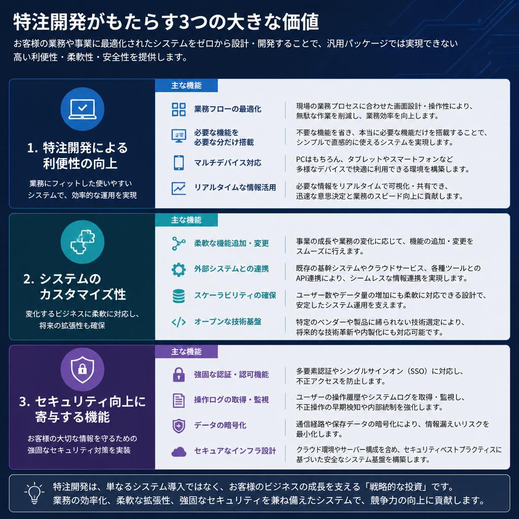 当社の入退室監視システムの特長