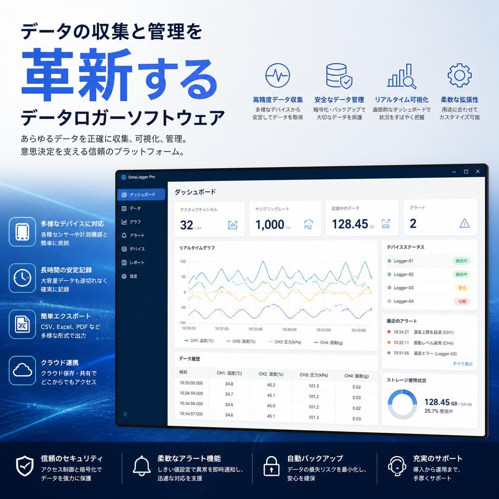 データの収集と管理を革新するデータロガーソフトウェア