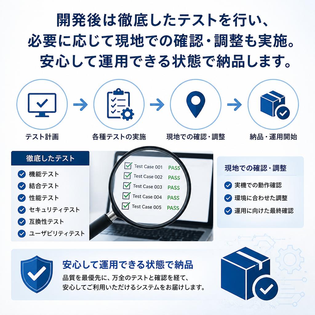 洗練されたテストと実装プロセス