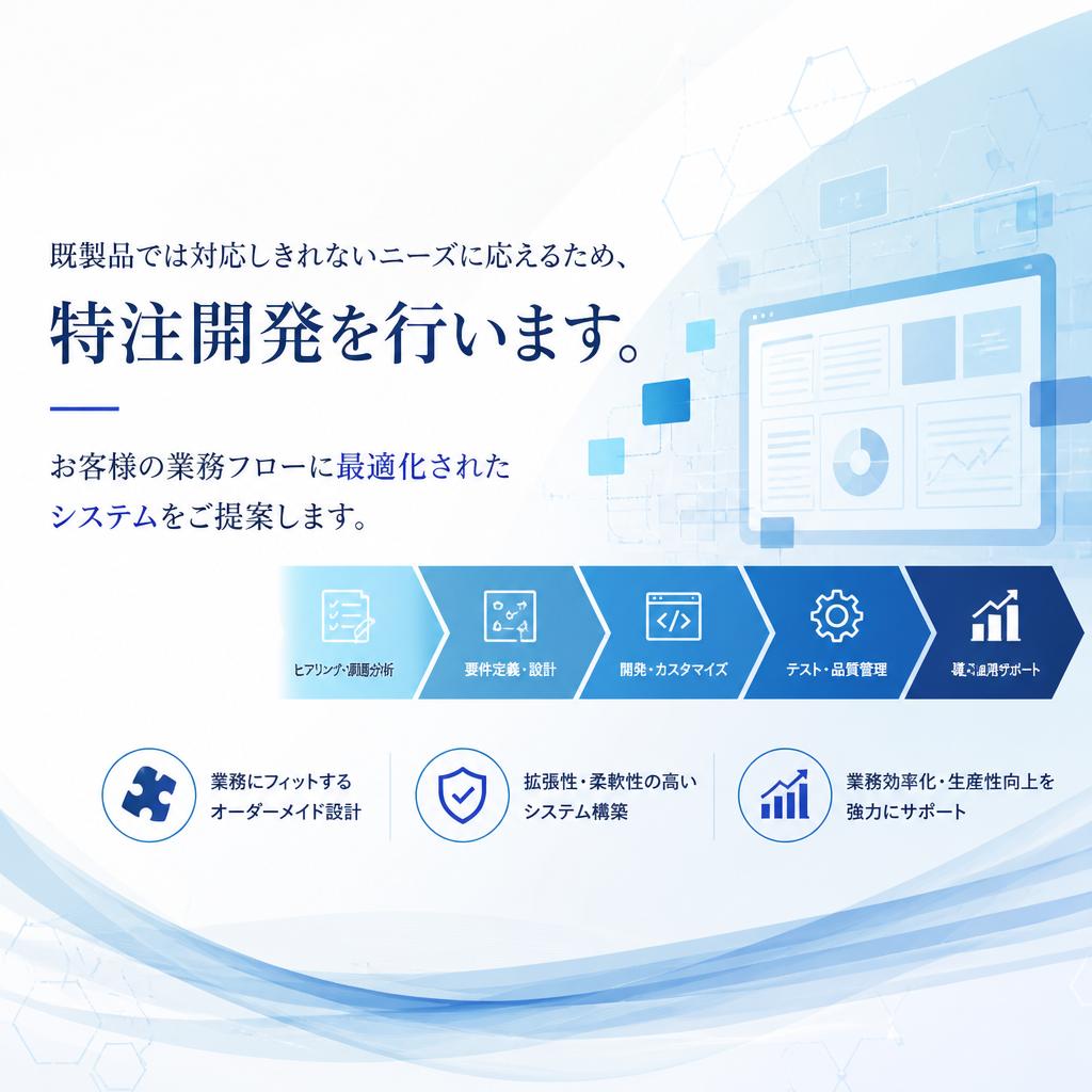 特注開発で実現する競争力