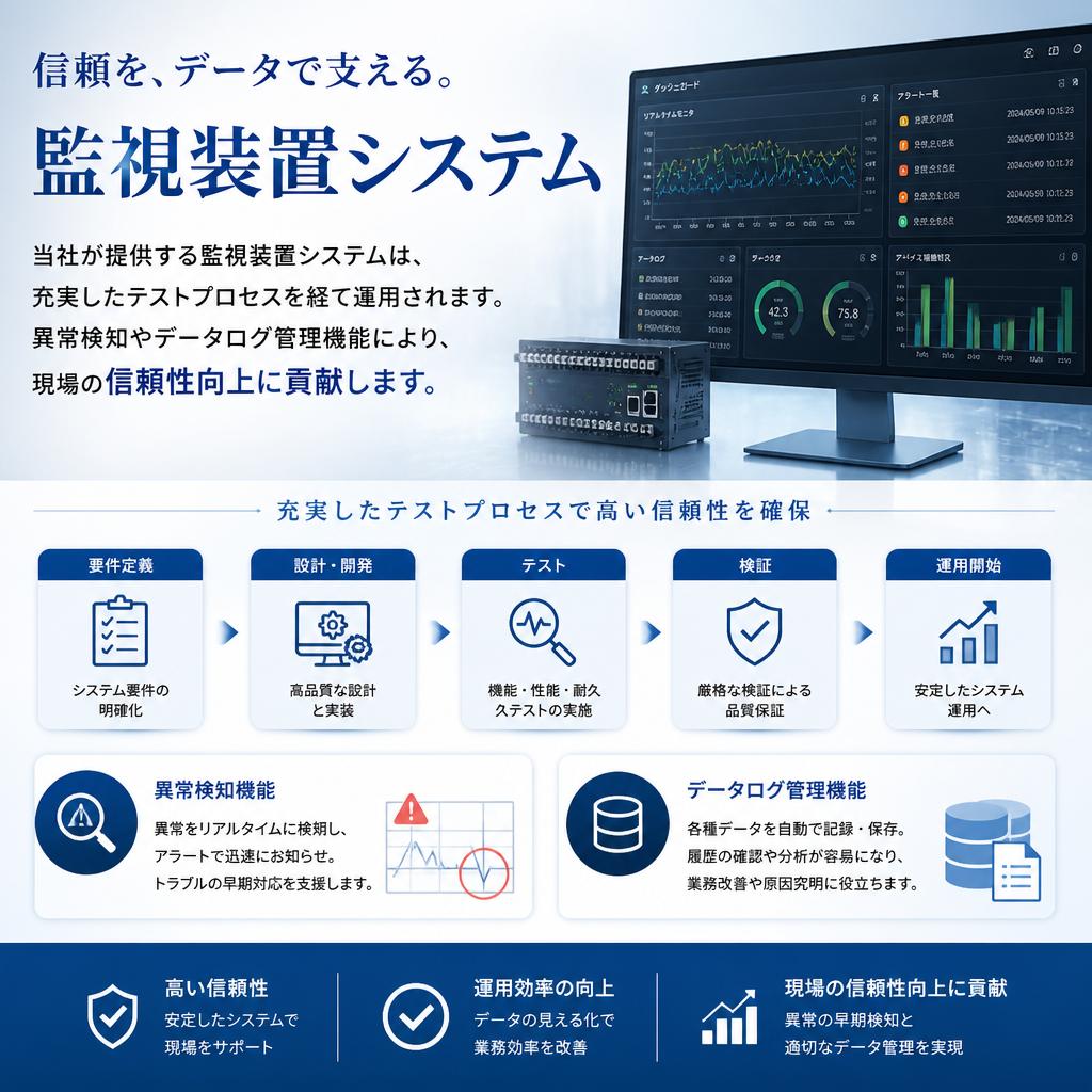 高い信頼性を誇るシステム