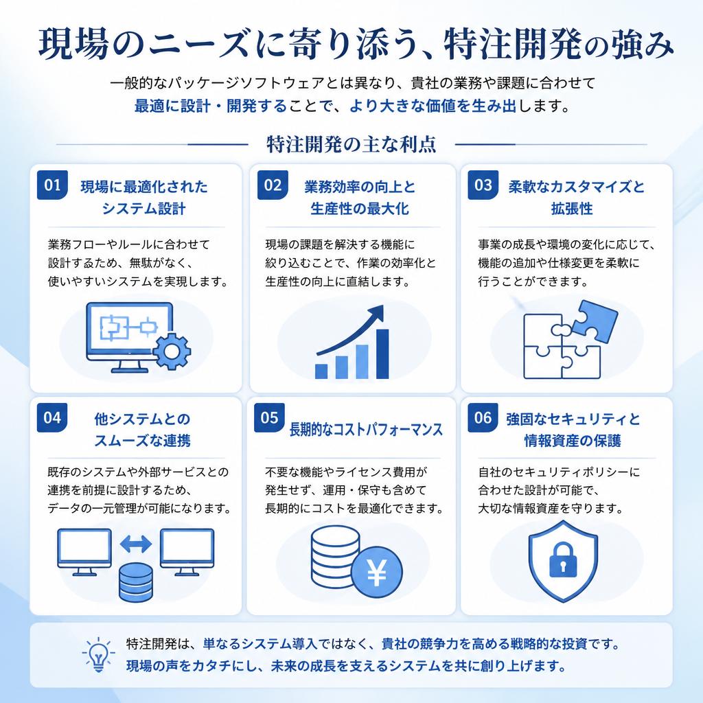 特注開発のメリット