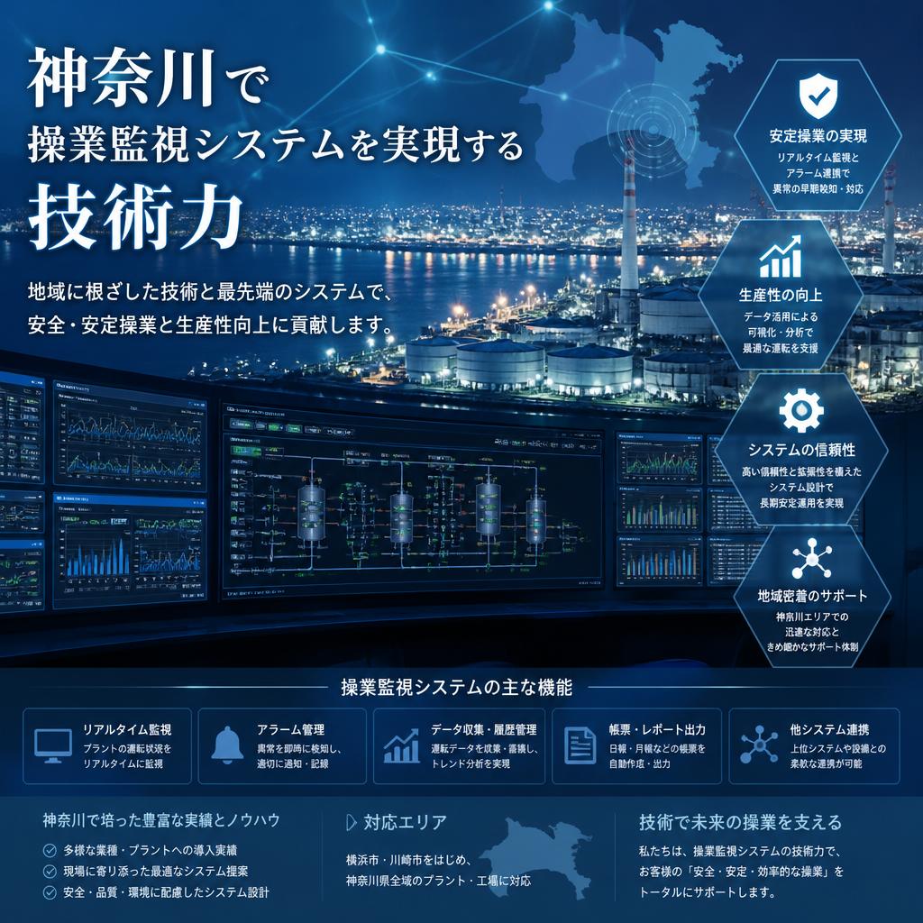 神奈川で操業監視システムを実現する技術力