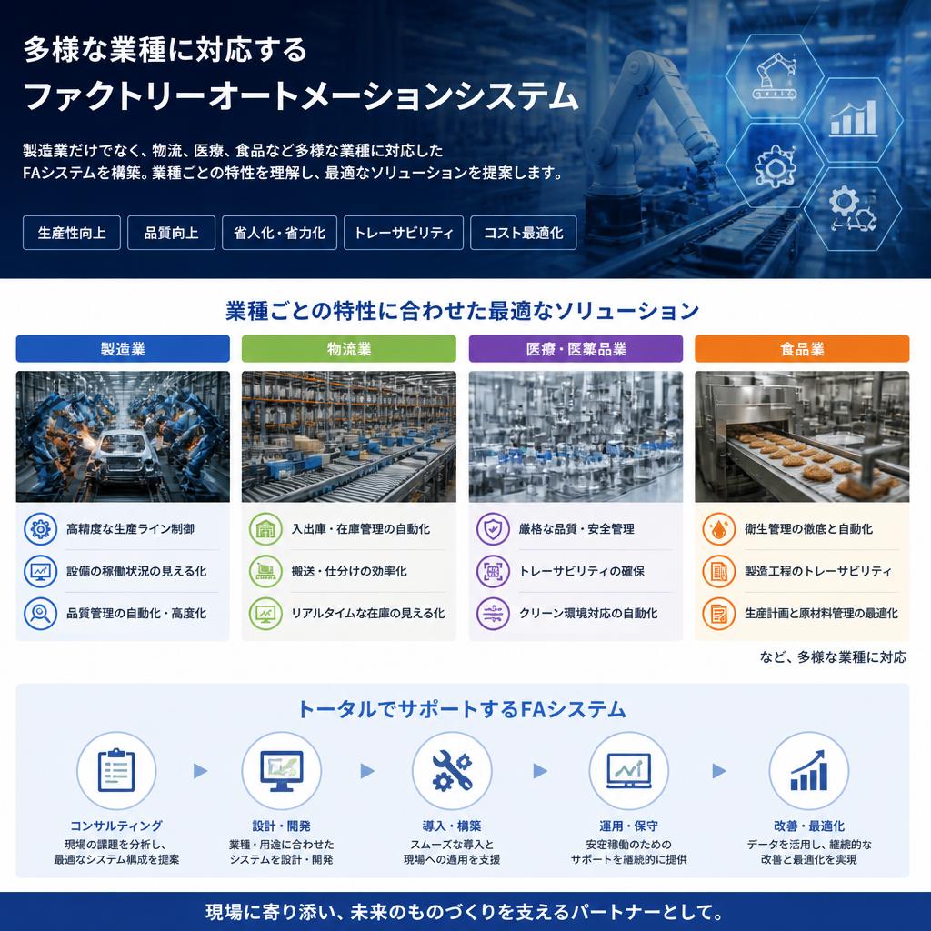 多様な業種に対応